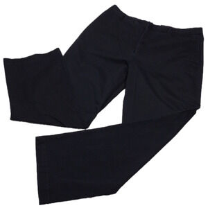 Adidas Stretch Black Flat Front High Rise Straight Leg Casual Athleisure Pant